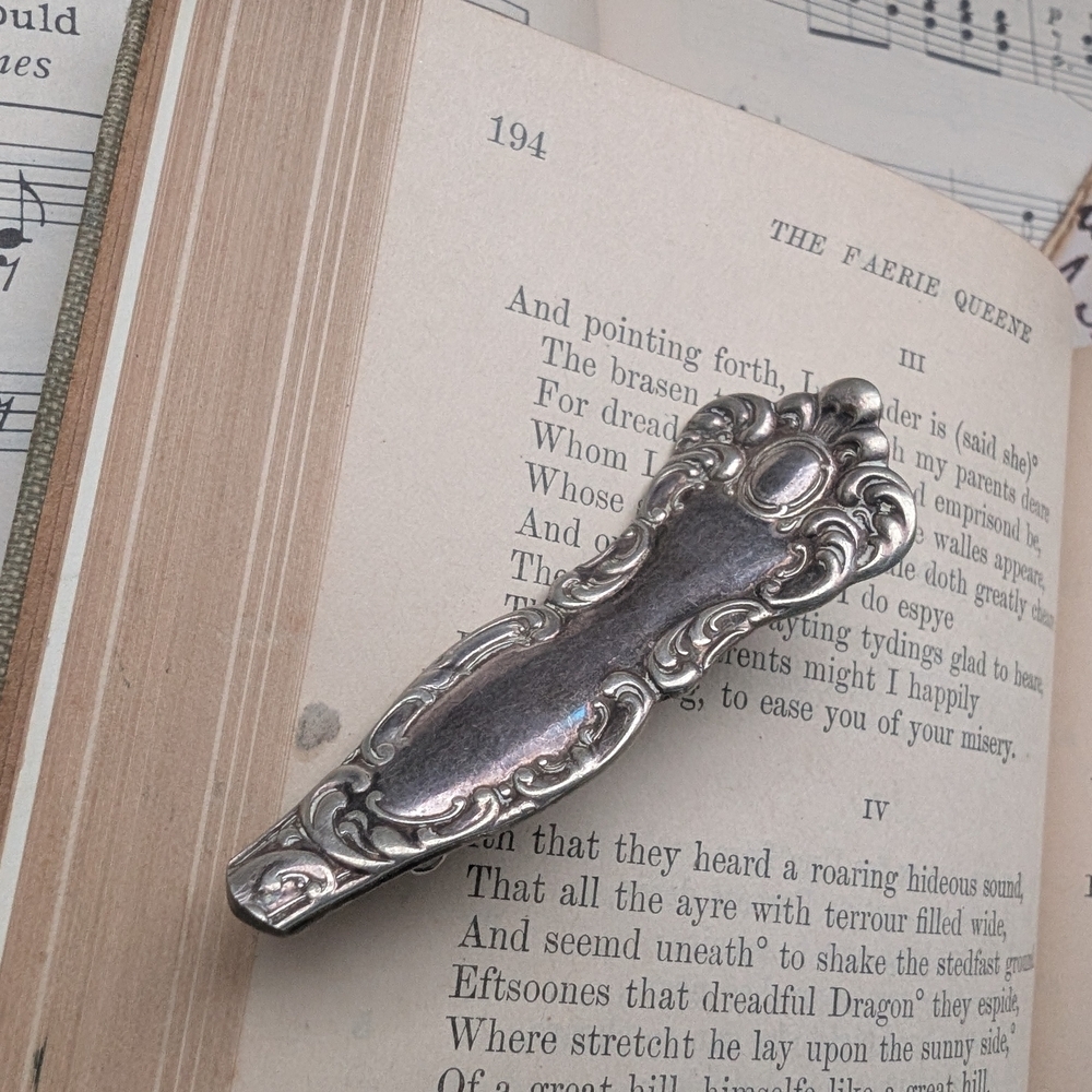 Vintage Ornate Silver Brooch